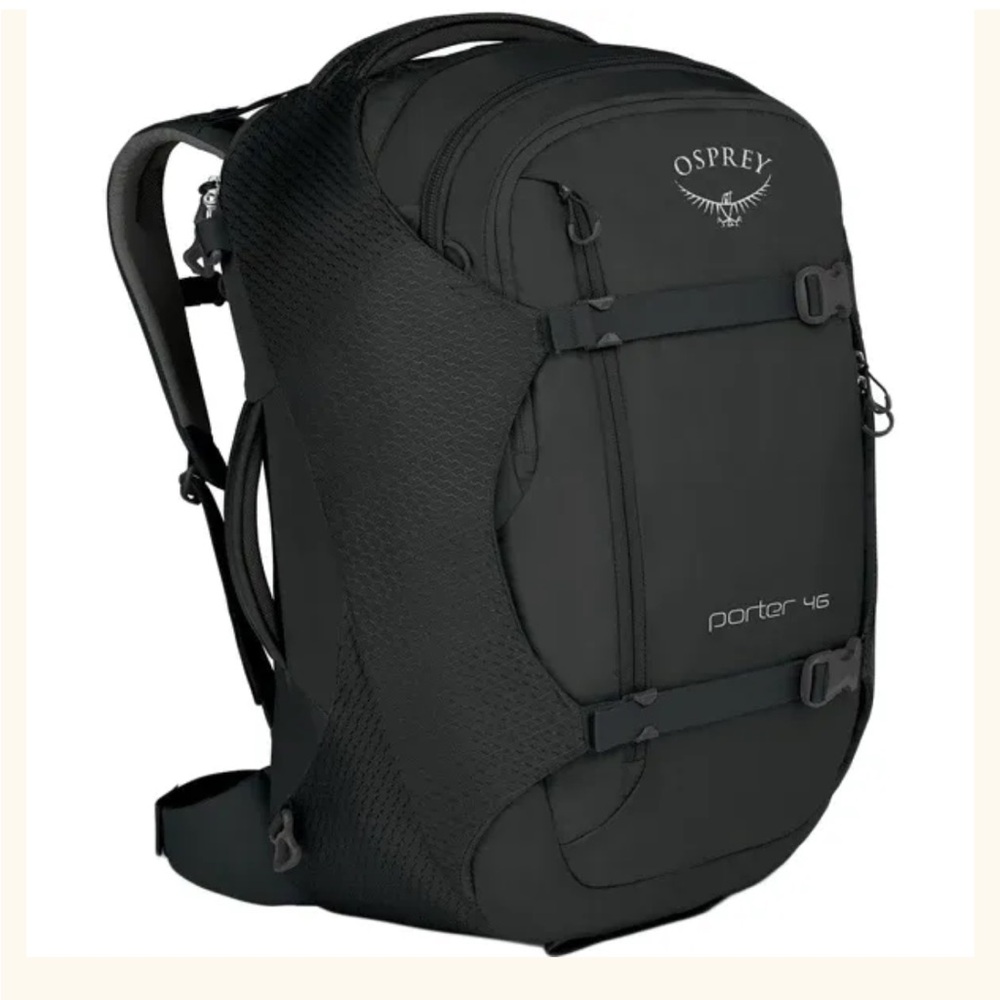 Osprey Porter 46L Travel Bag - Black - Excellent Condition